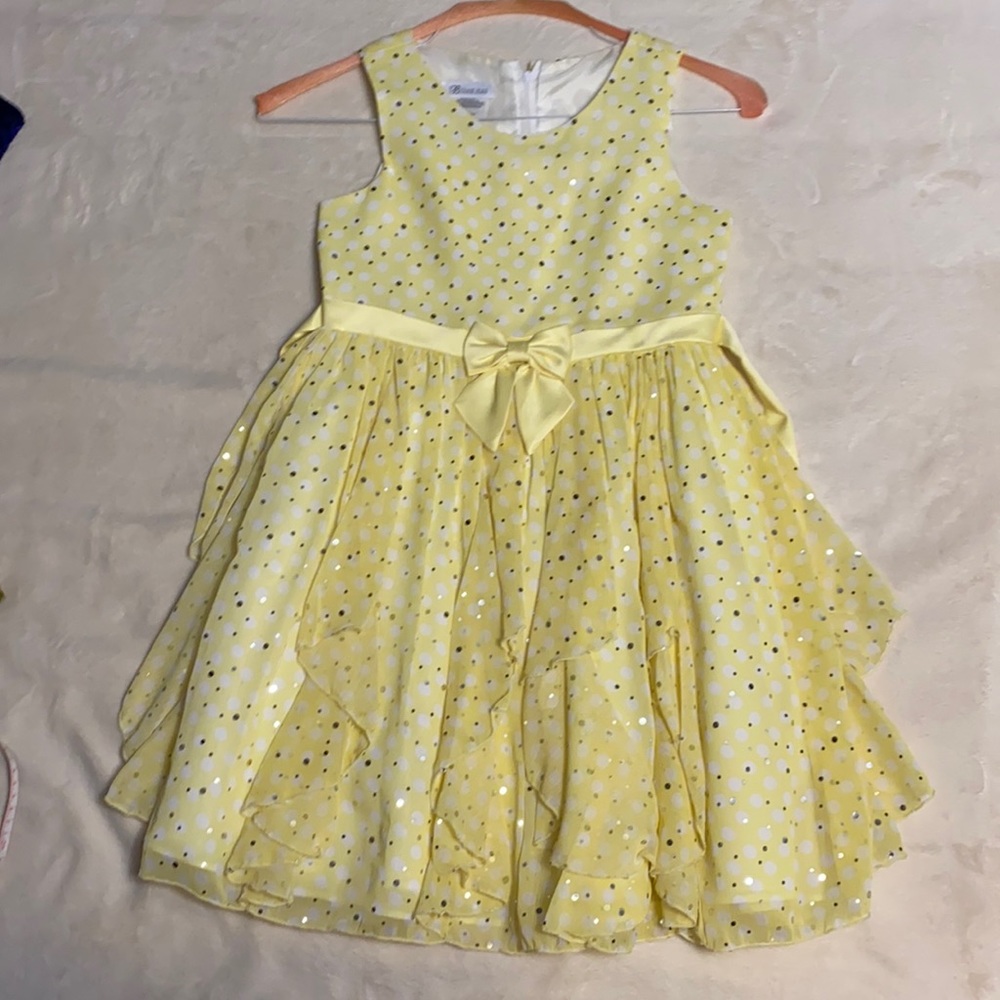 Yellow Polk a dot dress